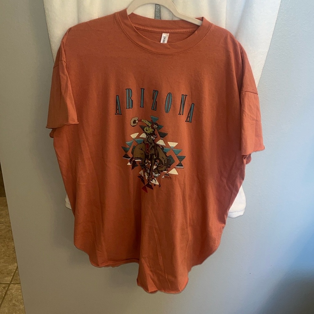 Coral color Arizona t shirt